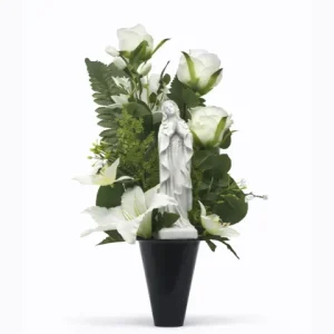 Bouquet de fleur blanc avec vierge