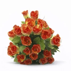 Bouquet de rose orange dégradé jaune