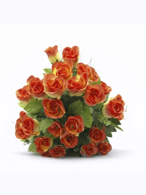 Bouquet de rose orange dégradé jaune