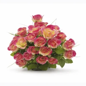 Bouquet de rose rose dégradé jaune
