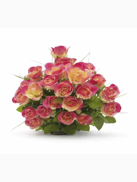 Bouquet de rose rose dégradé jaune