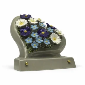Céramique coeur fleur