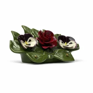 Céramique rose, violettes