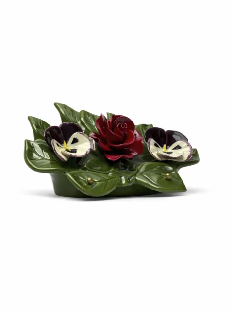 Céramique rose, violettes