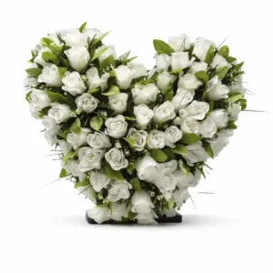 Coeur rose blanche