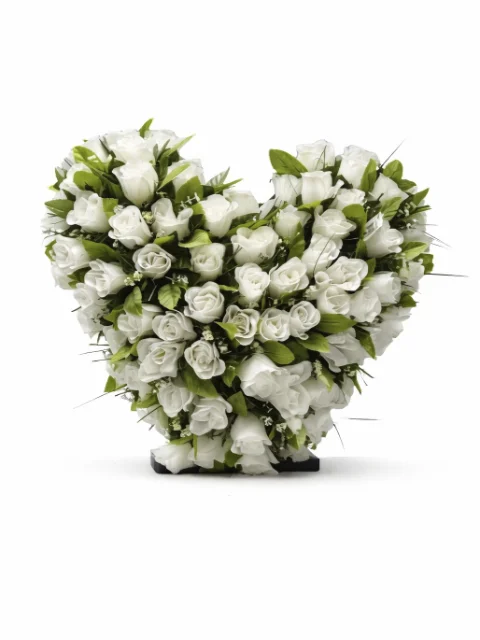Coeur rose blanche