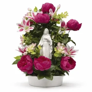 Composition florale rose vierge