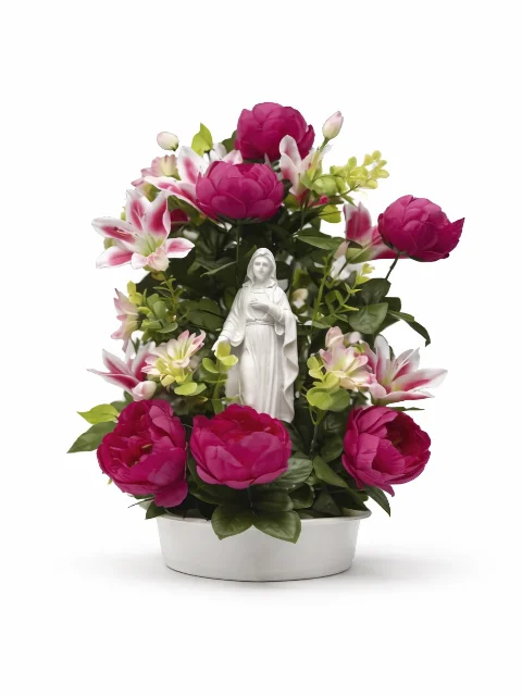 Composition florale rose vierge