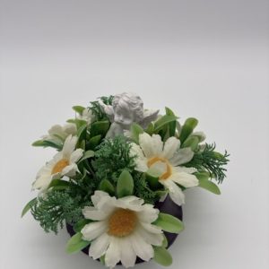Coupe pâquerettes blanches ange