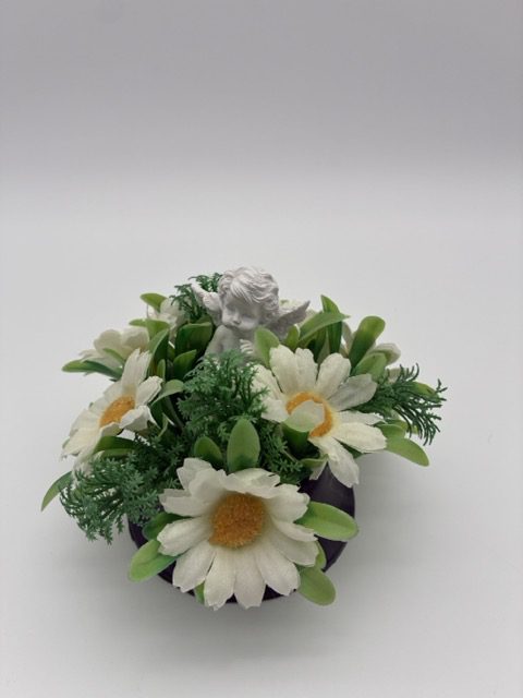 Coupe pâquerettes blanches ange