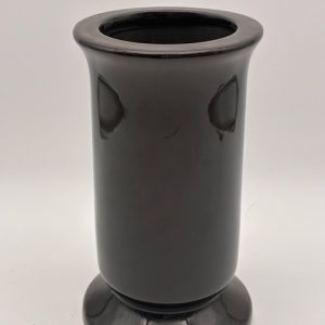Vase céramique droit noir