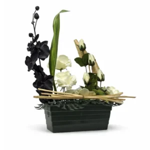 Jardinière fleurs noir