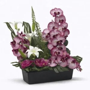 Jardinière orchidée rose
