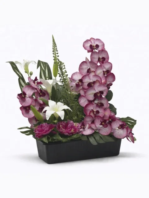 Jardinière orchidée rose