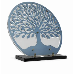 Plaque arbre de vie bleu