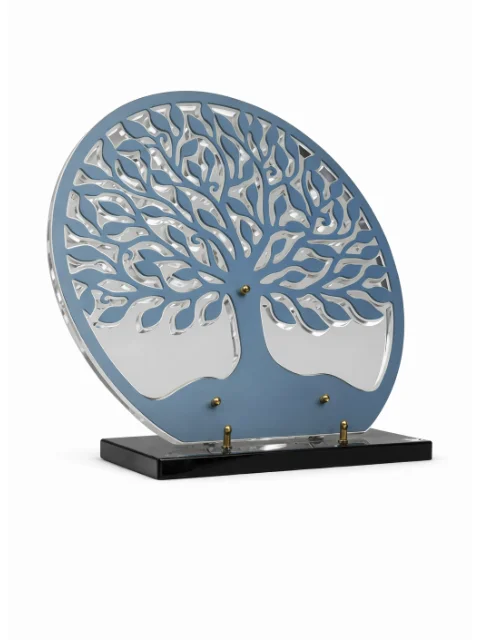 Plaque arbre de vie bleu