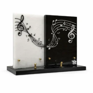 Plaque double musique noir et blanc
