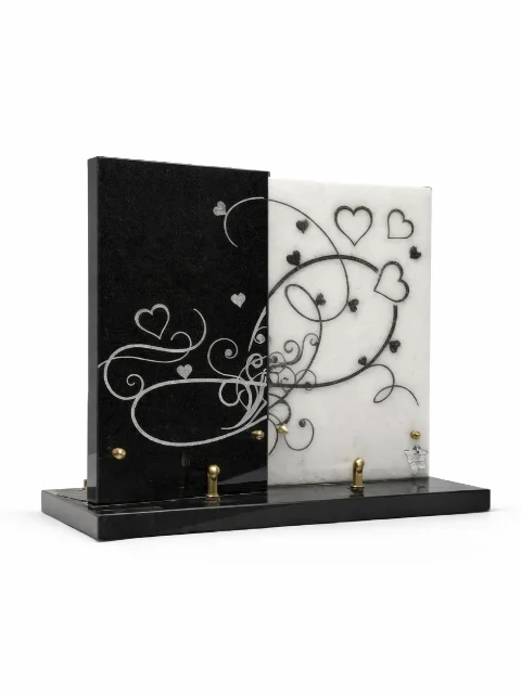 Plaque double noir et blanc