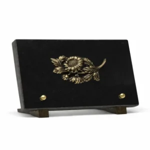 Plaque granit bronze tournesol