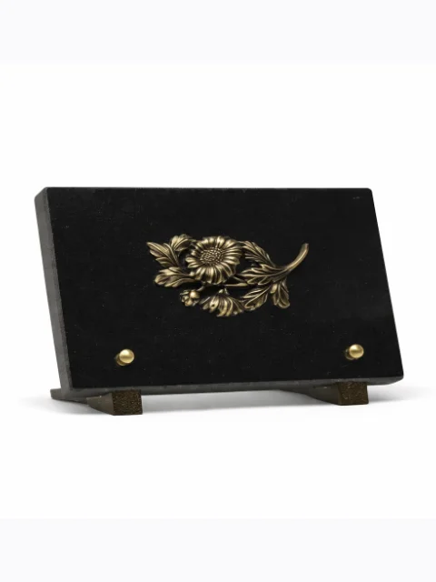 Plaque granit bronze tournesol
