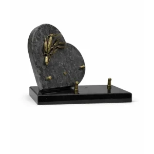 Plaque granit coeur gris bronze blé, tournesol