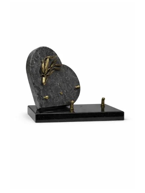 Plaque granit coeur gris bronze blé, tournesol
