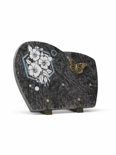 Plaque granit graphique fleur hawai