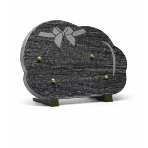 Plaque granit gris nuage motif noeud