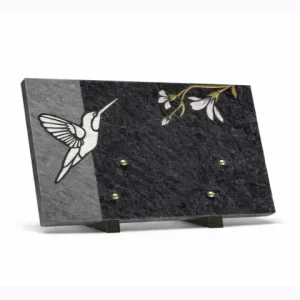 Plaque granit motif oiseau