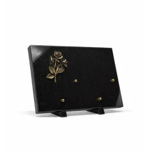 Plaque granit noir bronze rose