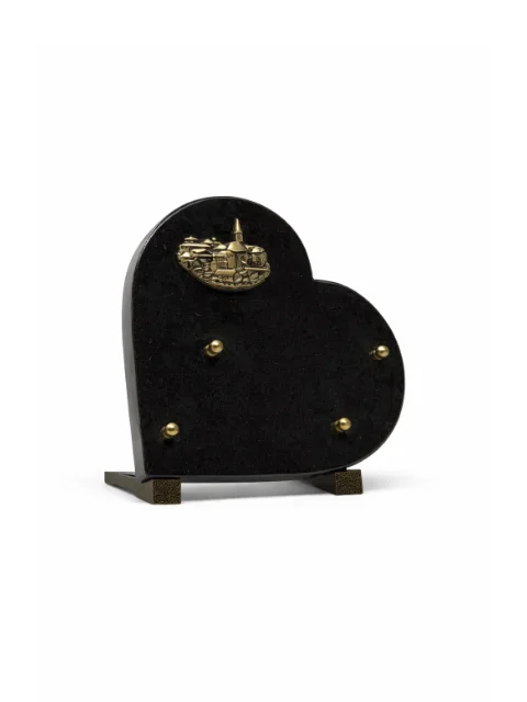 Plaque granit noir coeur campagne