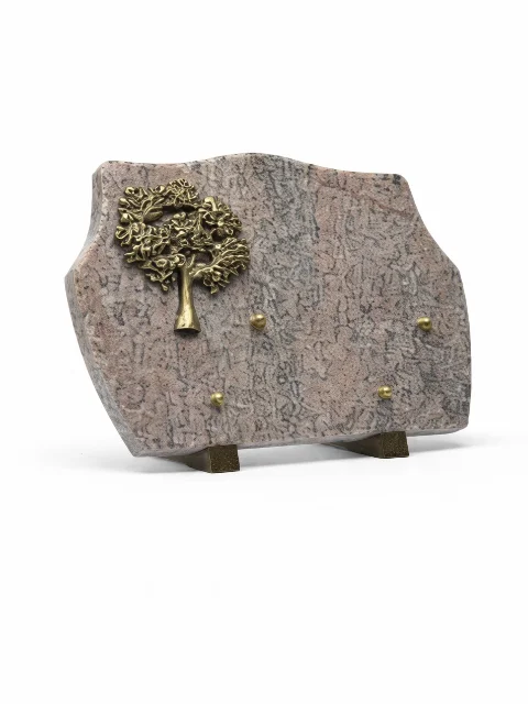 Plaque granit rose bronze arbre