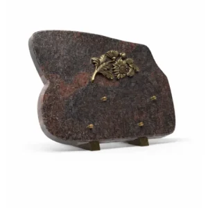 Plaque granit rose bronze tournesol