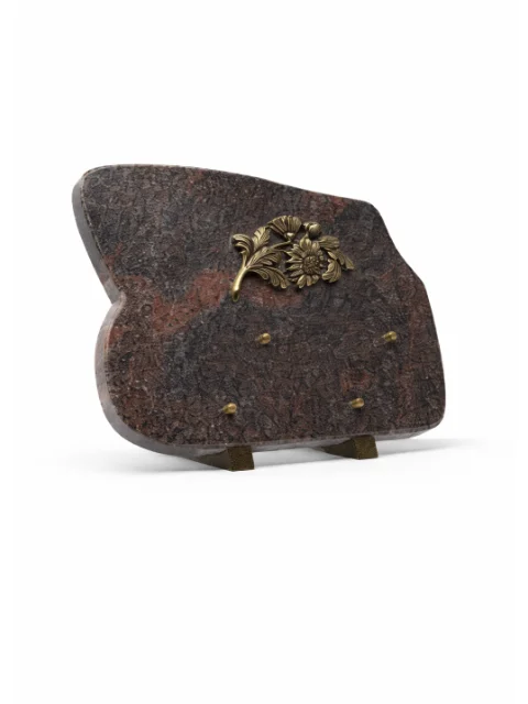 Plaque granit rose bronze tournesol