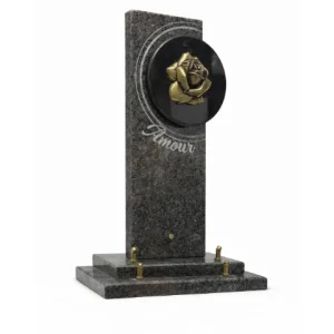 Plaque granit vertical bronze rose