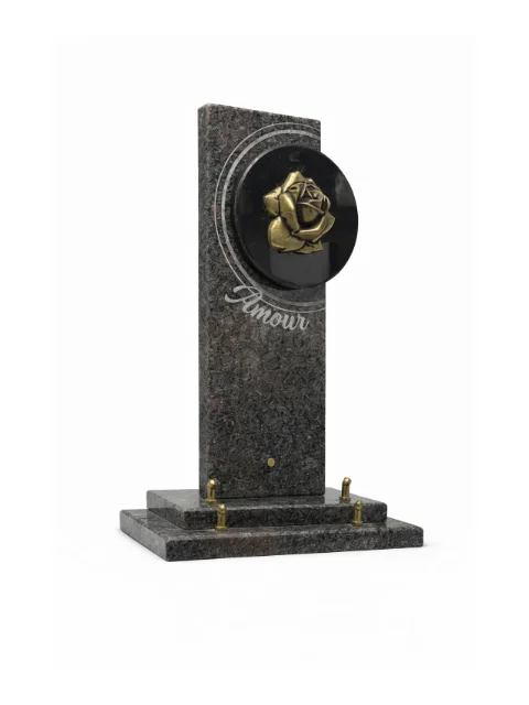 Plaque granit vertical bronze rose