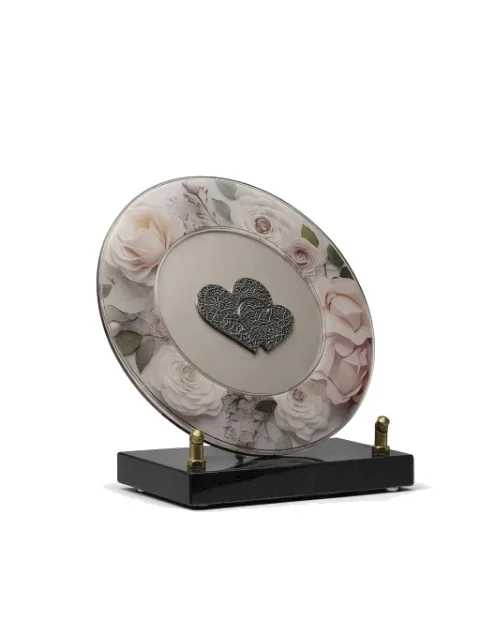 Plaque plexi coeur rose