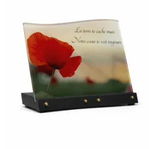 Plaque plexi coquelicot