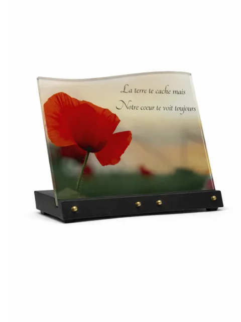 Plaque plexi coquelicot