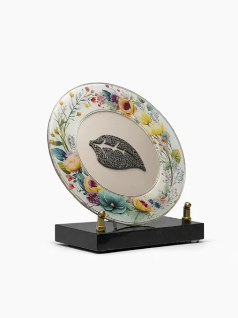 Plaque plexi feuille autonme