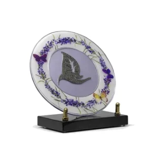 Plaque plexi feuille violet