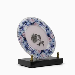 Plaque plexi fleur violette