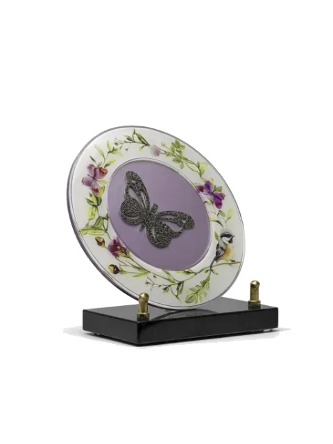 Plaque plexi papillon violet