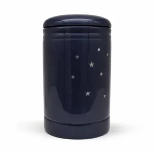 Urne laquée bleu étoilée