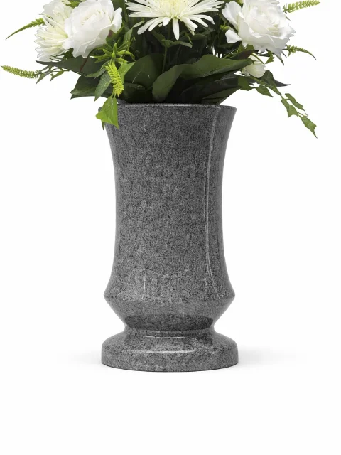 Vase granit évasé gris