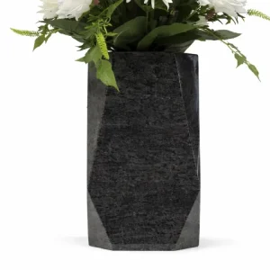 Vase granit taillé mass blue