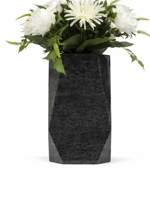 Vase granit taillé mass blue