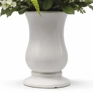 Vase laqué blanc