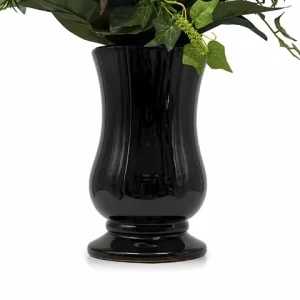 Vase tulipe laqué noir